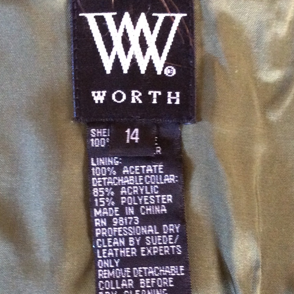 Suede/green trench style coat - Picture 7 of 8